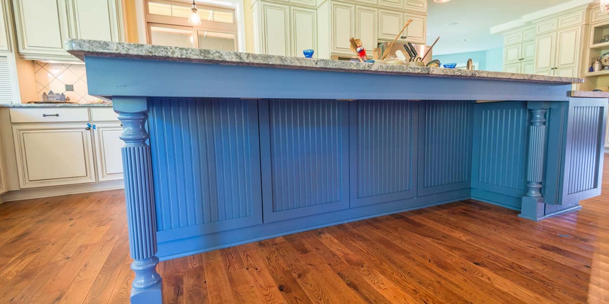 custom island design in kitchen