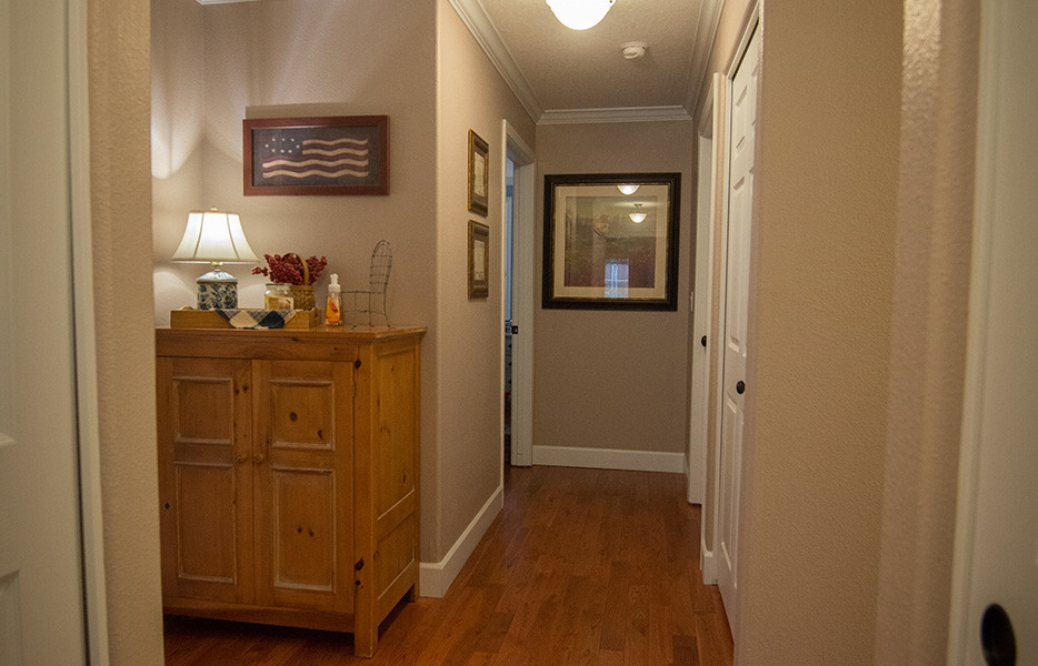 Interior Hallway with Hardwood and Custom Trim